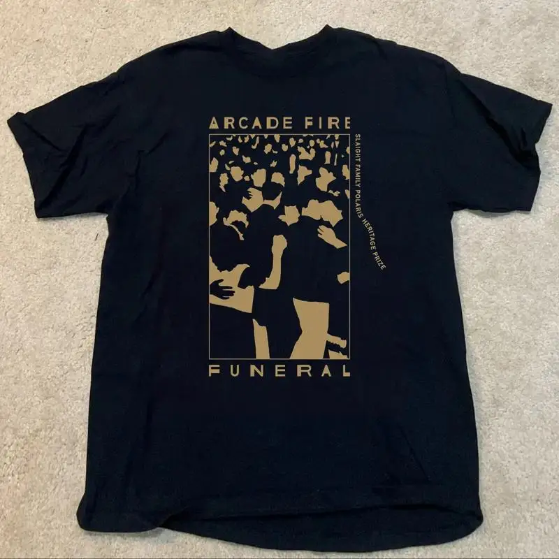 Funeral Album Arcade Fire Band Black Color Cotton Size S 4Xl T Shirt Kk298