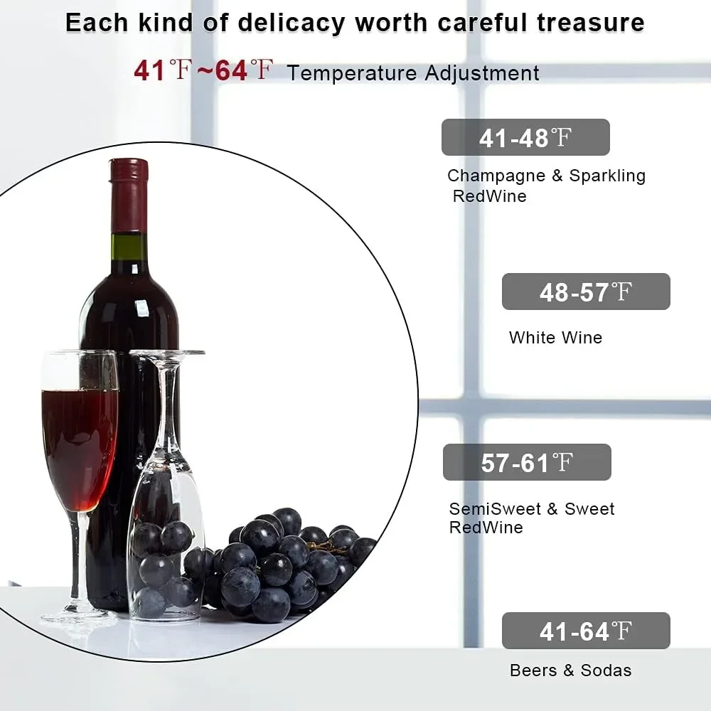 Wein kühlschrank mit einstellbarer Temperatur, freistehender kompakter 28-Flaschen-Weinkühlschrank mit digitaler Steuerung und abnehmbaren Regalen