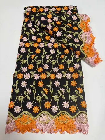 Nigerian Swiss Voile Lace Fabric with 3D Flower Applique And Stones Super Quality African Wedding Dress Lace 2025