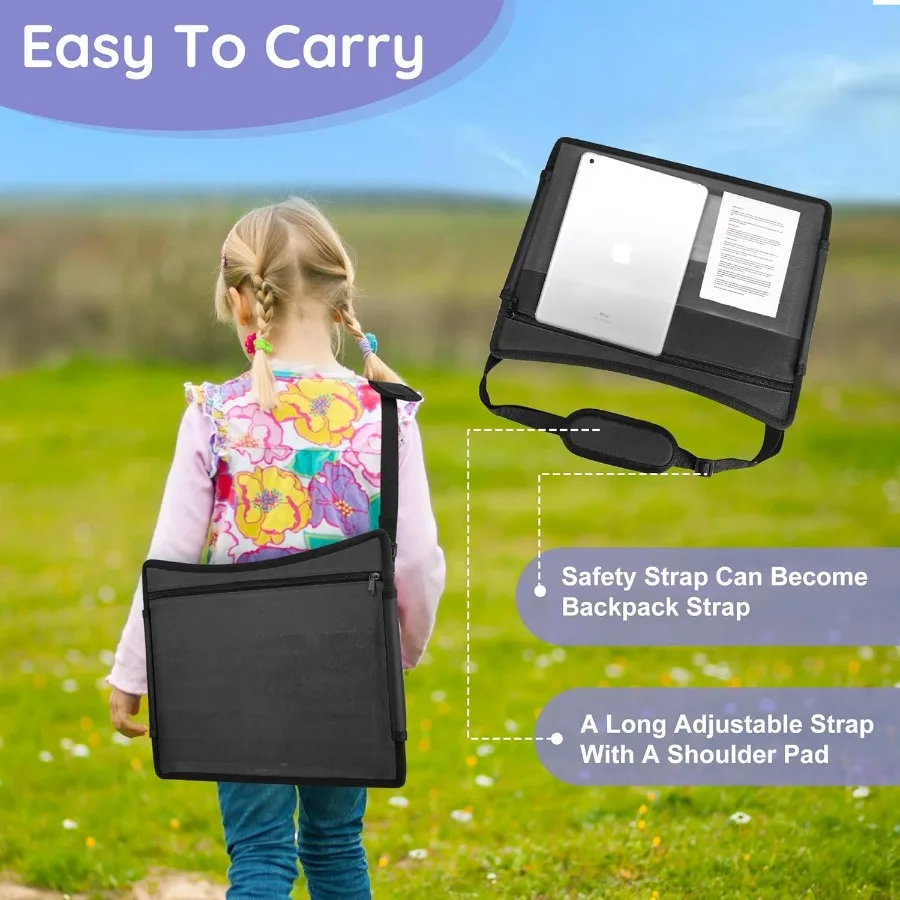 2 قطعة صينية السفر لمقعد السيارة رحلة الطريق أساسيات للأطفال الصغار مقعد السيارة صينية اللف مع لوحة المسح الجاف ومنظم التخزين ل #6