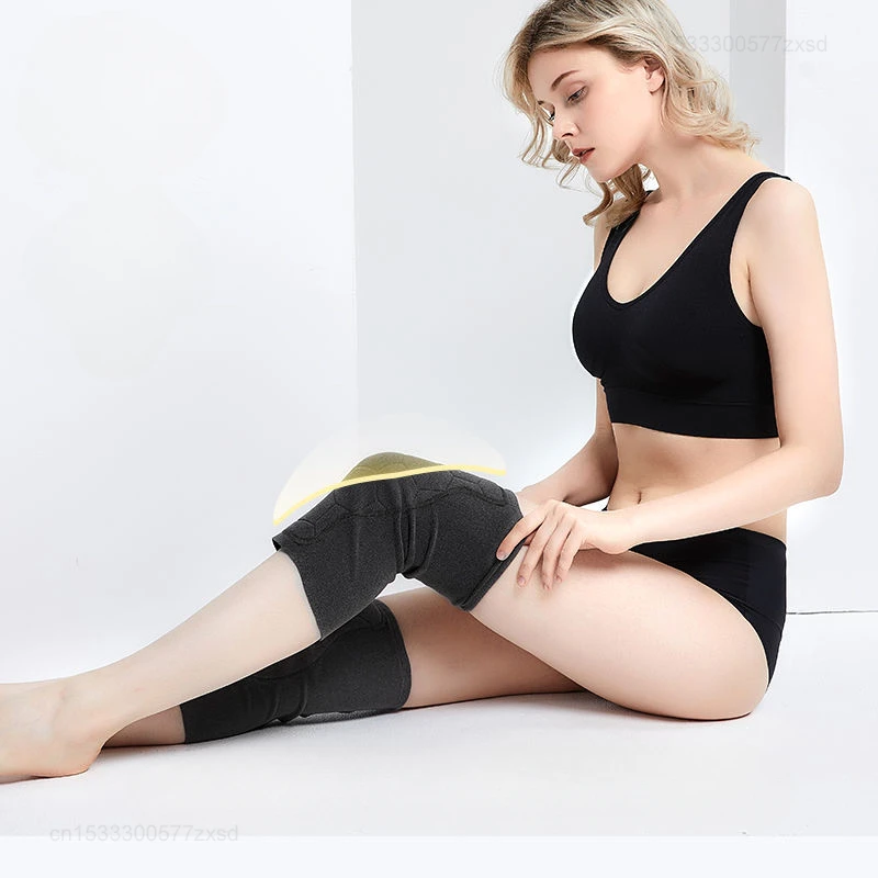  Supield Air Gel Knee Guard for Women with Warm Inside Cold Leg for Knee Joint Pain Can Worn Outside Warm Knee Leg Cover