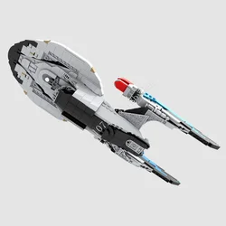 1050PCS USS Enterprise NCC-1701-F Space War Weapon MOC SpaceShip Battle Model Building Block Architecture DIY Assembly Model Toy