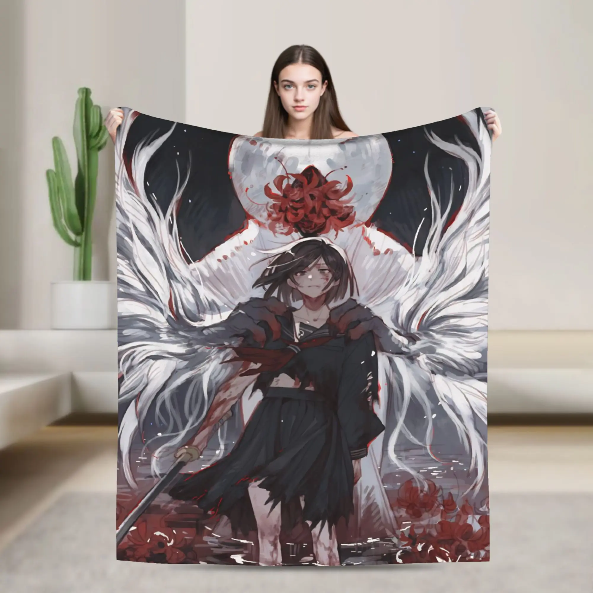 

Одеяло Game Silent Hill F в стиле аниме, фланелевое забавное мягкое одеяло для украшения дома