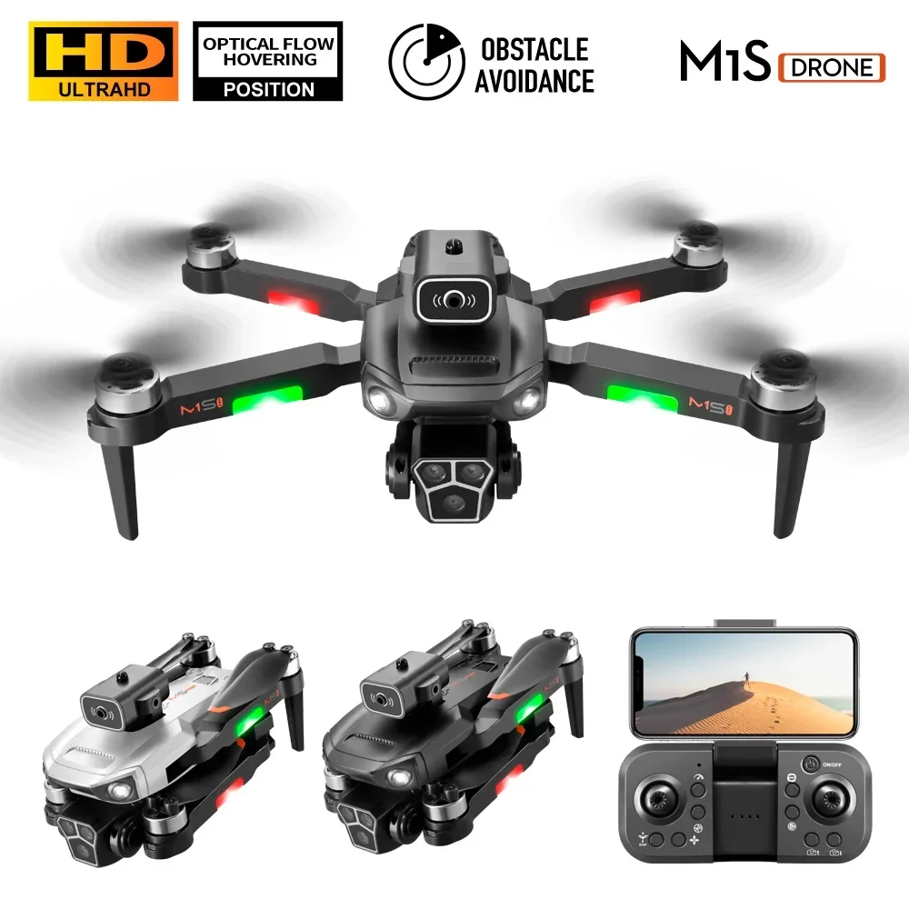 

New M1s Mini Drone 4K Professinal Three Camera Wide Angle Optical Flow Localization Four-way Obstacle Avoidance RC Quadcopter