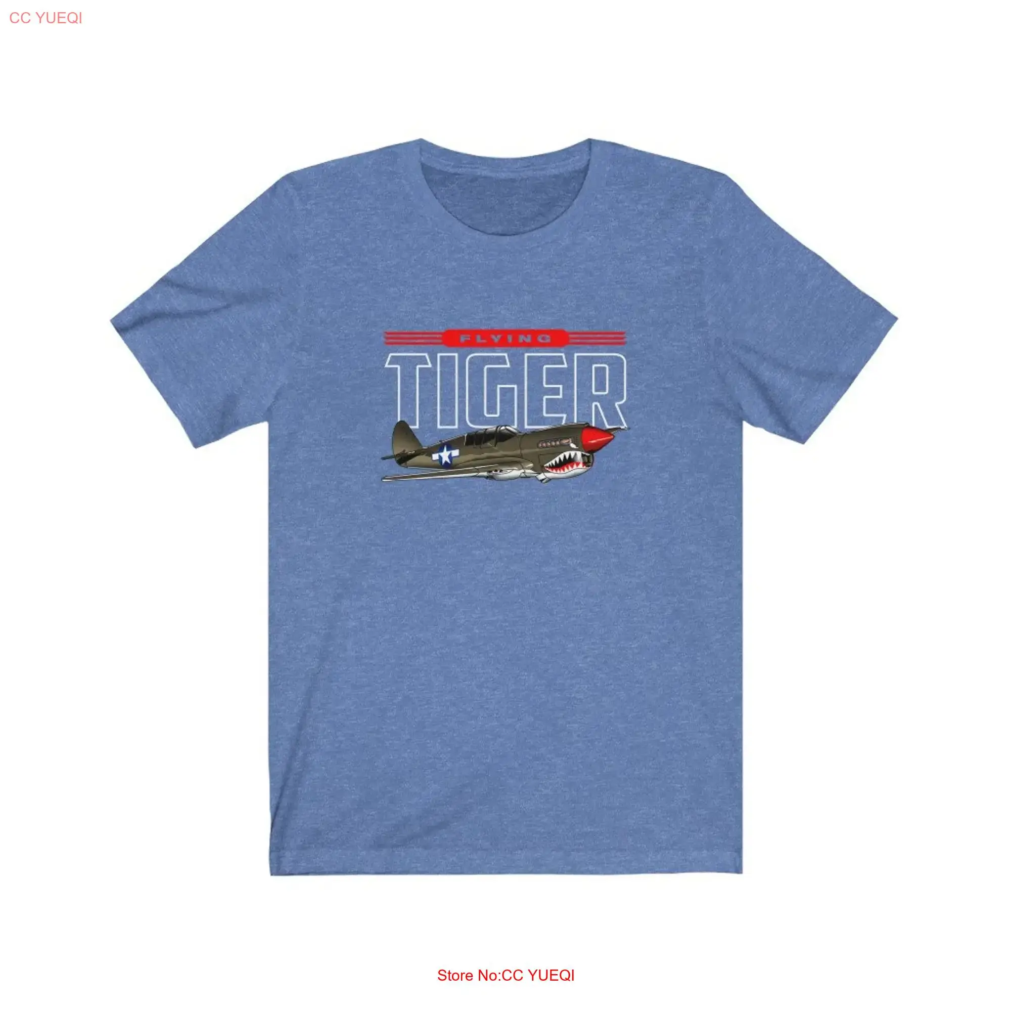 P 40 Warhawk Flying Tiger Fighter Airplane T Shirt long or short sleeves