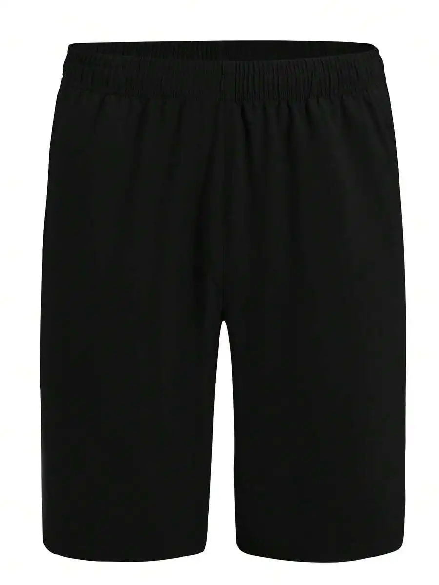 Mens 9 Inch Inseam Quick Dry 2-Way Stretch Athletic Shorts With Zipper Pockets Elastic Waist