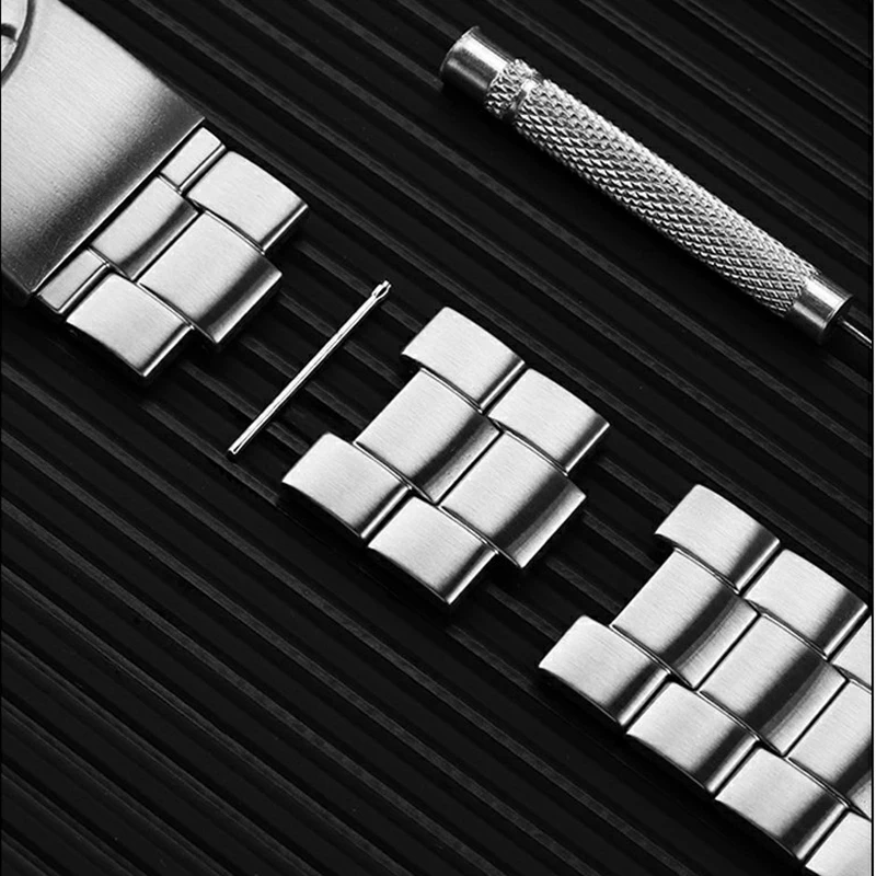 For Swatch Concave and Convex Interface Strap YTS401 YTS402 YTS407G YTB400 YTS403 409 Precision Steel Watch Chain Band 20mm