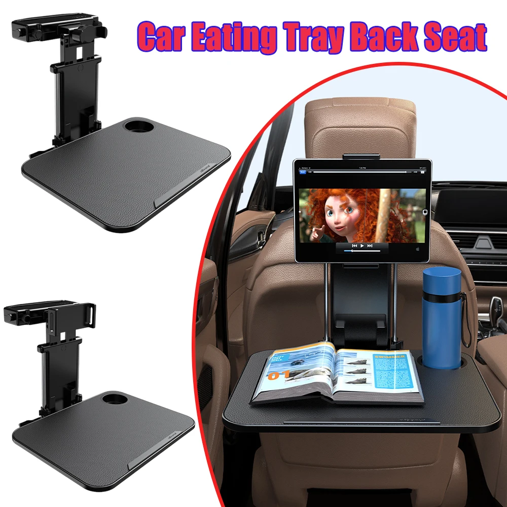 

Car Back Seat Tray Table for Kids Foldable Travel Tray Desk Organizer Work Eat Laptop Computer with Phone Holder Stand