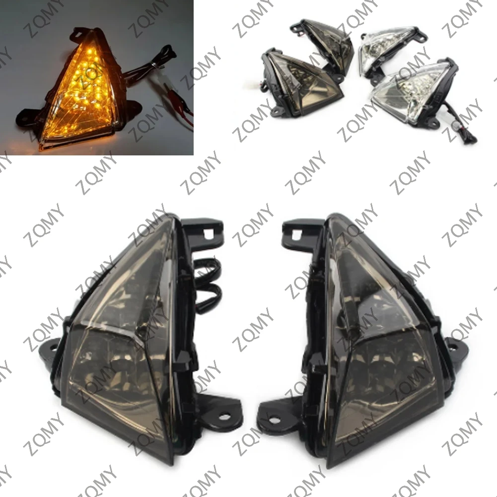 Clignotants LED avant de moto, pour Kawasaki ZX 6R 14R Ninja 650F Concours 2008 2009 2010