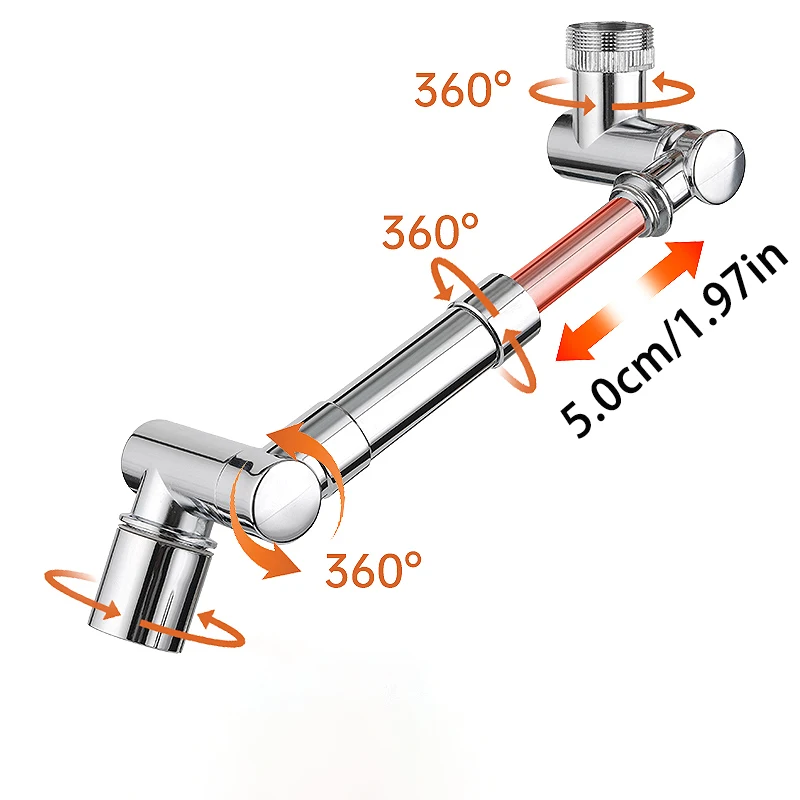 1440 ° giratorio Grifo Extender Con 2 Modo Splash Retráctil Extensión del fregadero Metal Extensión del aireador del grifo Por Cocina Baño