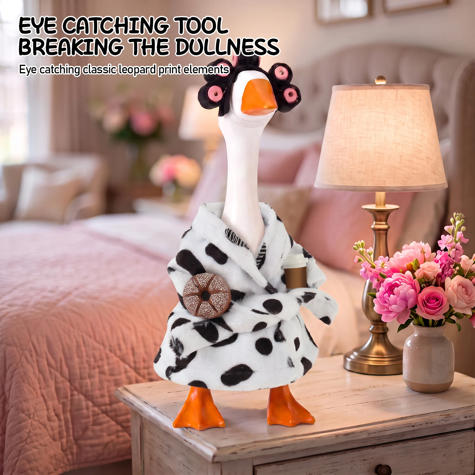 7/23'' Goose Clothes Set Bathrobe Style Reusable Goose Outfit Decor for Mini Desktop 7in Goose Outdoor Pool Decor 23in Goose