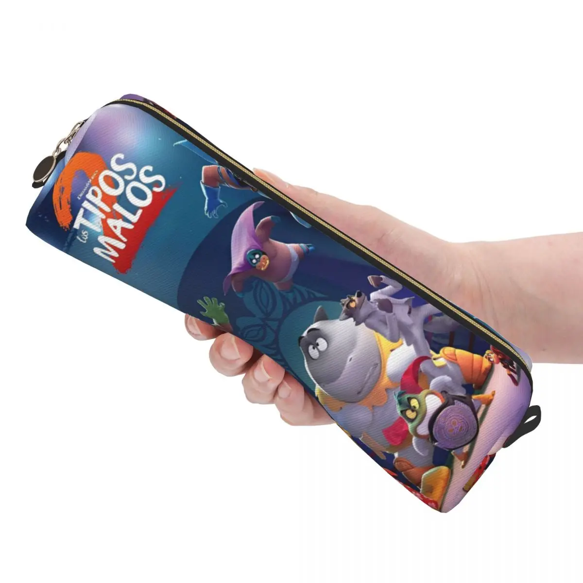 2025 فيلم The Bad Guys 2 مقلمة حقيبة أقلام للطلاب تخزين كبير اللوازم المدرسية مقلمة التجميل