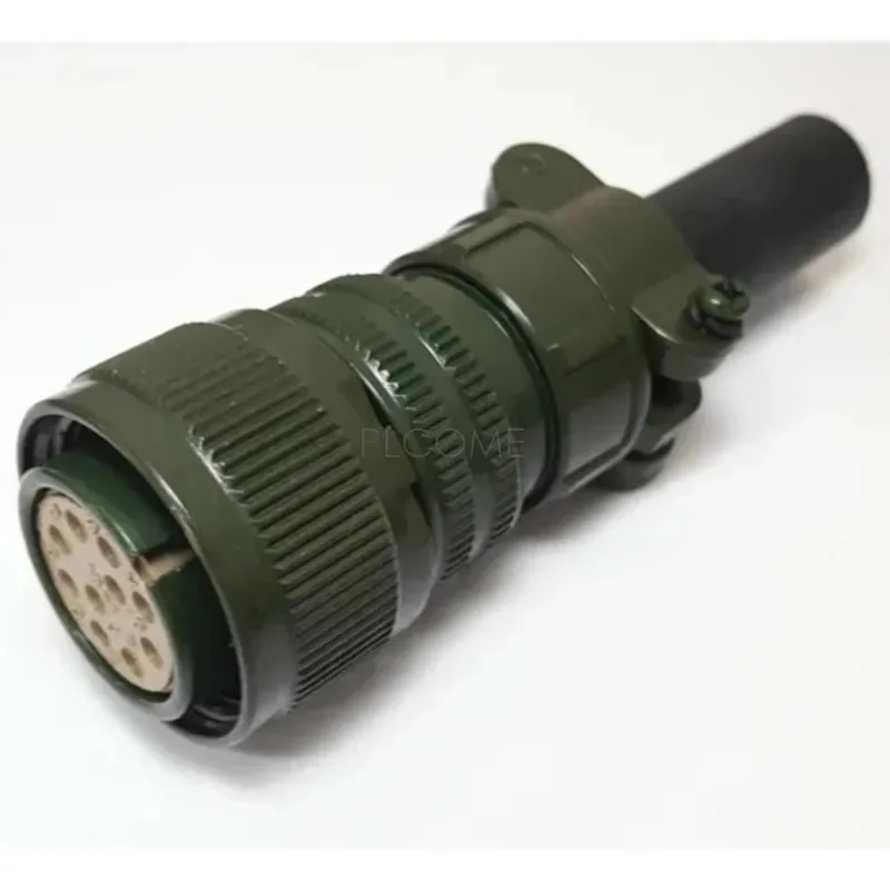 MIL-DTL-5015 Circular Connector 10-pin 18-1S Aviation Plug Socket, Straight Elbow