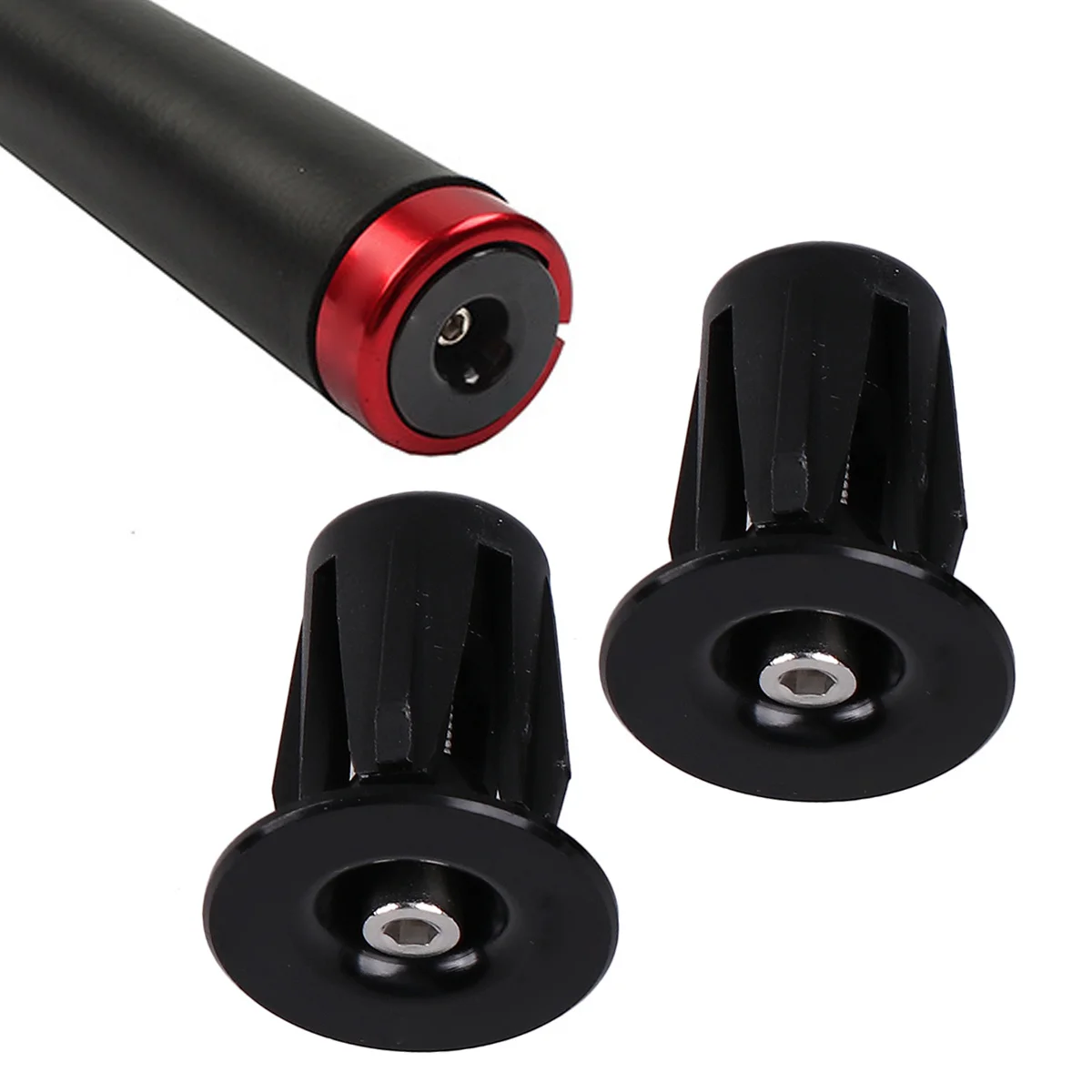 1 زوج دراجة هوائية جبلية المقود سدادة طرفية سبائك الألومنيوم M4x34mm يناسب 22-24 مللي متر مناسبة الطريق للطي دراجة قبضة المقود #3