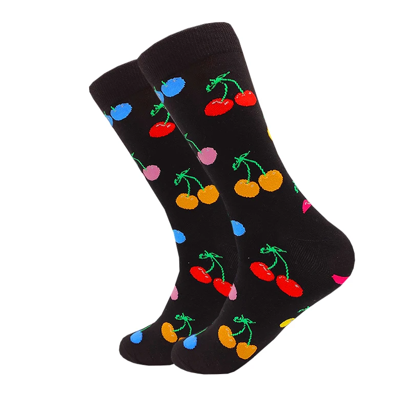 Calcetines para hombre o mujer de algodón con estampado kawaii, calcetín unisex con diseño divertido, animales, oso, huevo, plátano, flamenco,