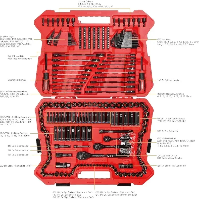 Home. VRAIMENT MÉCANICIEN STARASY™Ensemble d'outils de mécanicien professionnels, clé à cliquet 303 T, SAE, Meacceleration, 120 pièces
