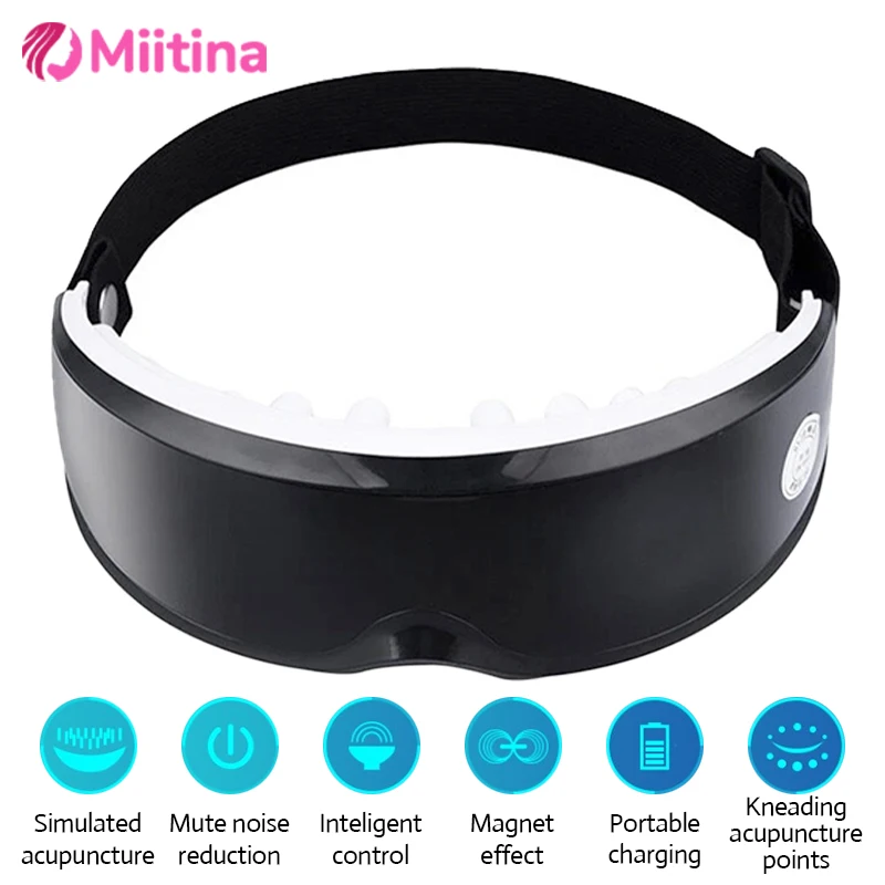Eye Massager Vibrator Smart Eye Massager Instrument Removal 9 Modes High Frequency Vibrations Eyeball Precise Acupoint Massage