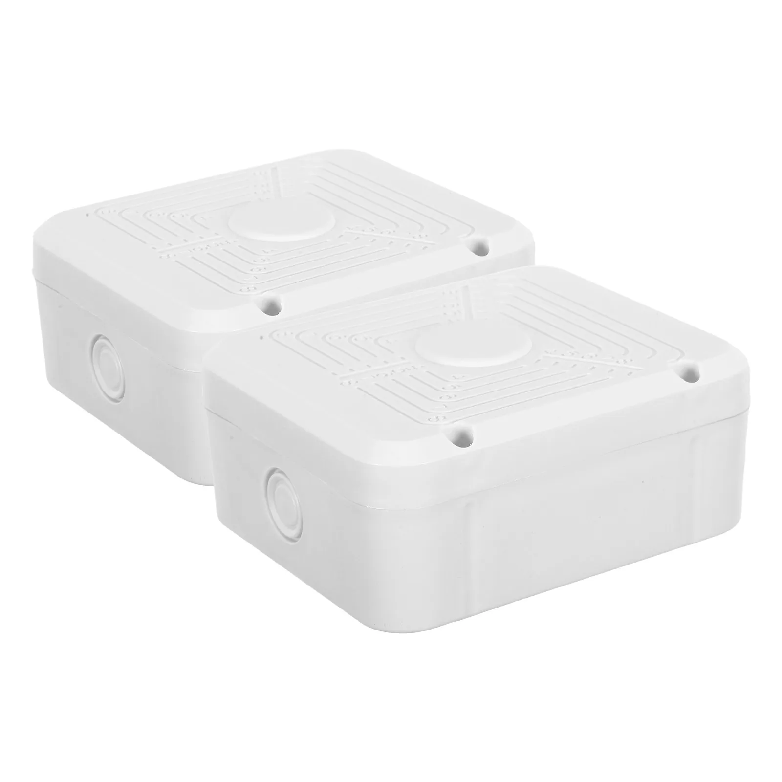 2Pcs Security Camera Junction Box White Plastic Wire Concealment Case for Dome Cameras Cable Management Waterproof Outlet Box