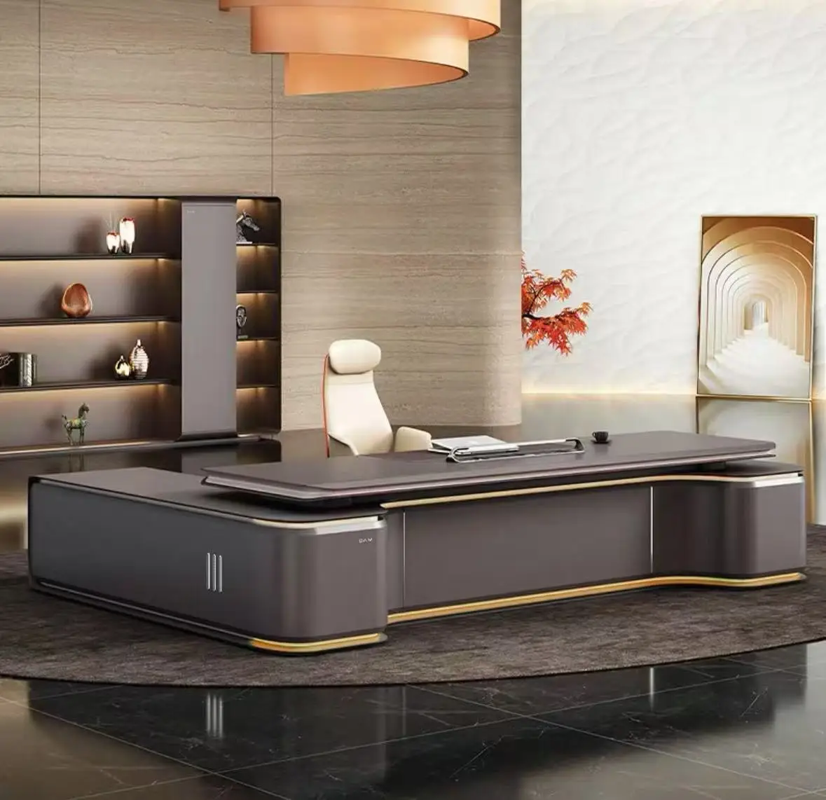 Luxury High-End Office Desk Large Executive Desk Simple Modern Design Lacquered Furniture For Managers Presidents