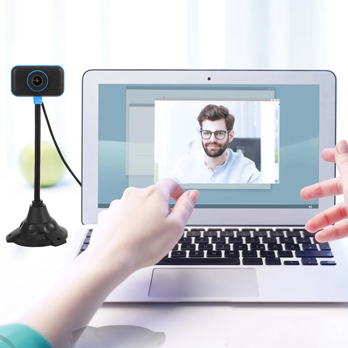 

USB-веб-камера 0.3 Мп HD с гибкой регулируемой трубкой, встроенным микрофоном, для компьютера, видеоконференций, онлайн-курсов, потоковой передачи и прямых трансляций