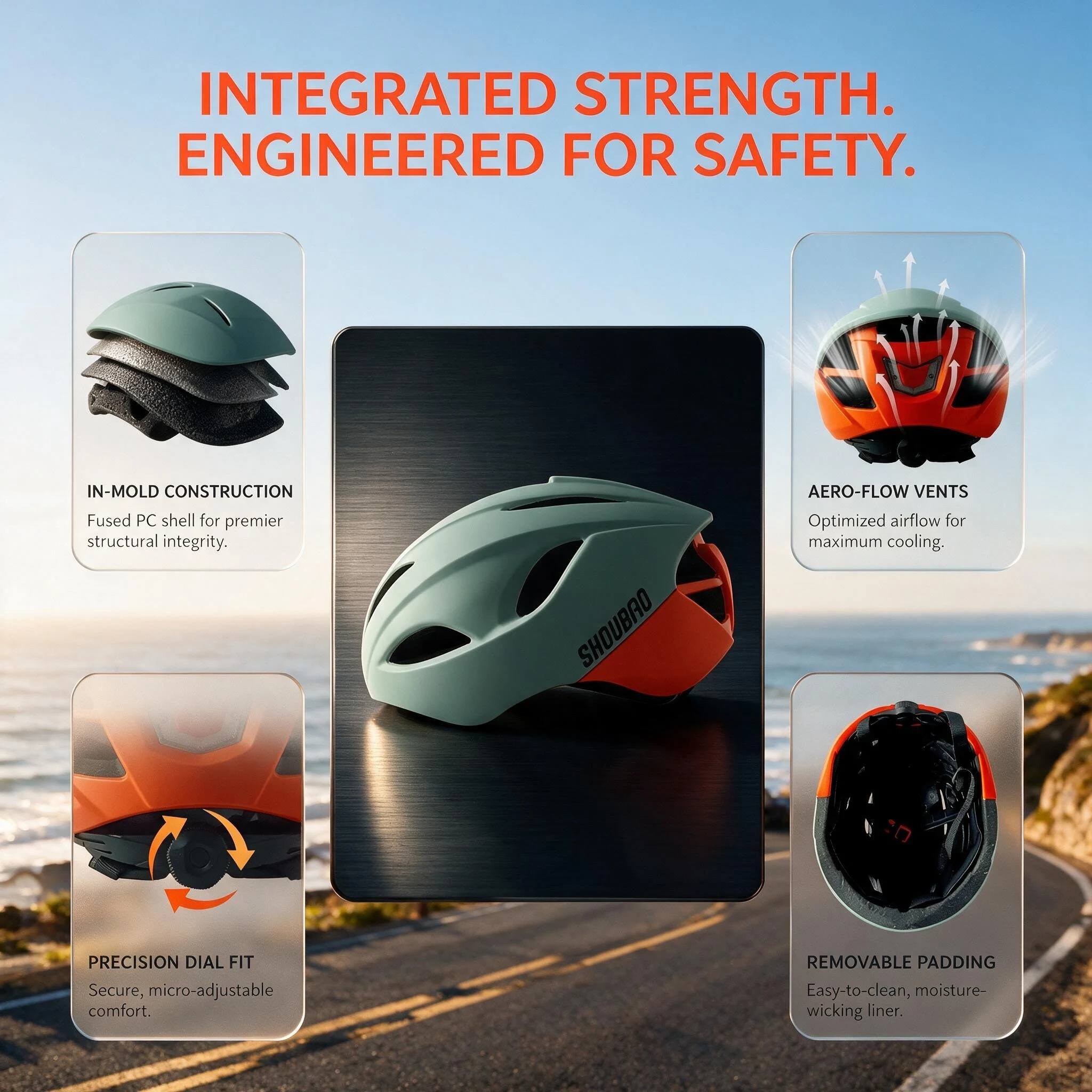 Helm Sepeda Ringan Berventilas - Commute Cycling Helmet ulasan dan harga