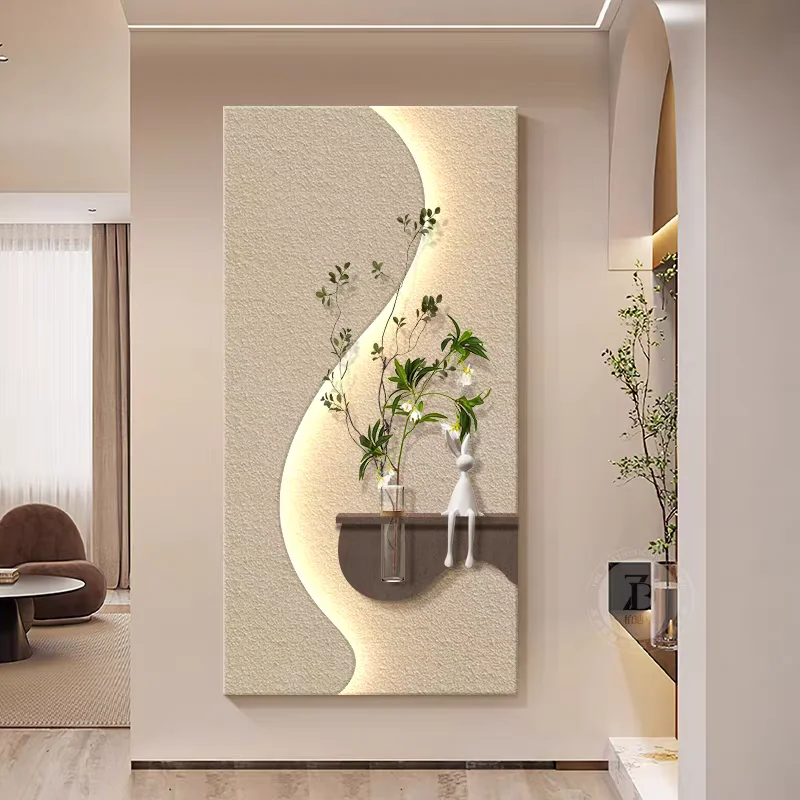 Fashion Design 3D Wall Art Decoration UV Cutting Process Light Emitting Diode Wall Art New Trend Nordic Still Life Artificial