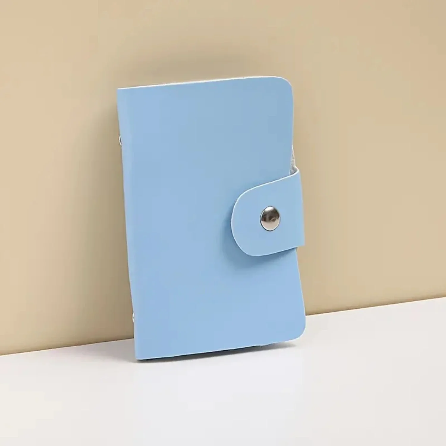 ファッショナブルな紳士のエレガントで小さなPUレザーのソリッドカラーのカードホルダー - スタイリッシュで整理整頓に最適です。