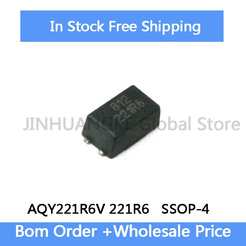10Pcs AQY221R6V 221R6 SSOP-4 Optocoupler Solid State Relay Optocoupler IC Chip Wholesale in Stock