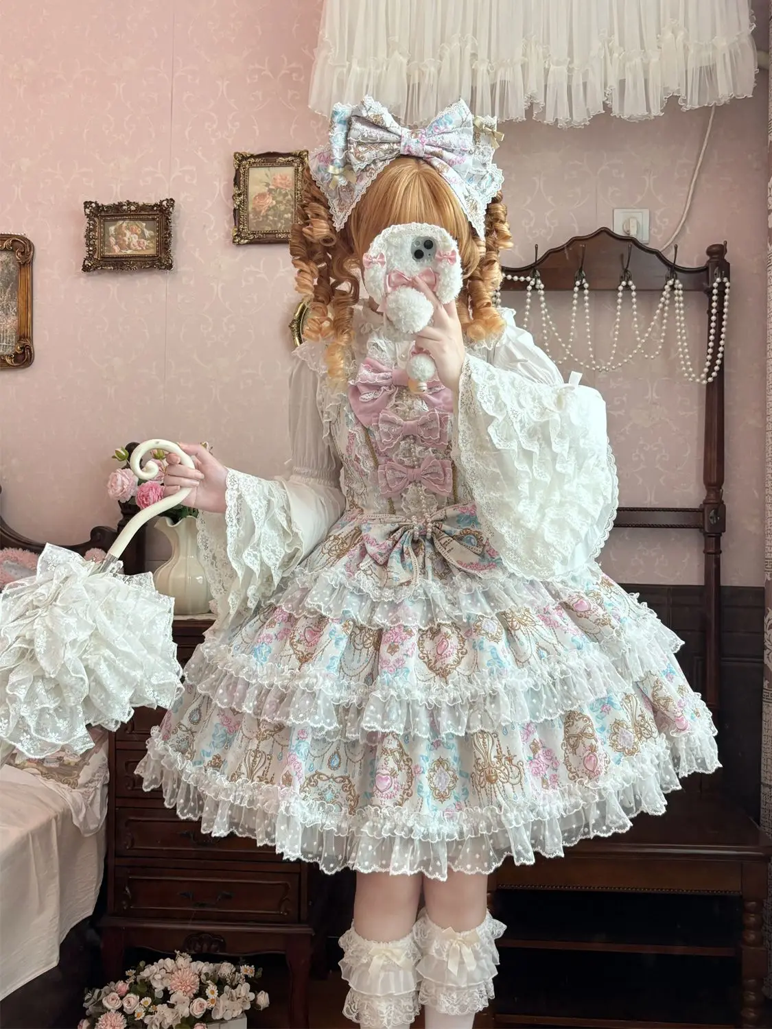 

Coalfell [Candlestick Splendor] ~ Whimsical Fairy Aesthetic Lolita Floral Sweet Lace JSK Strapless Princess Style Dress