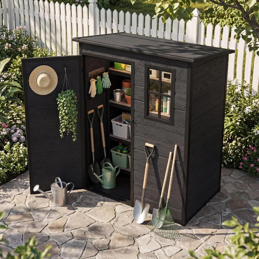 Feet Outdoor Storage Shed with Reinforced Floor and Window