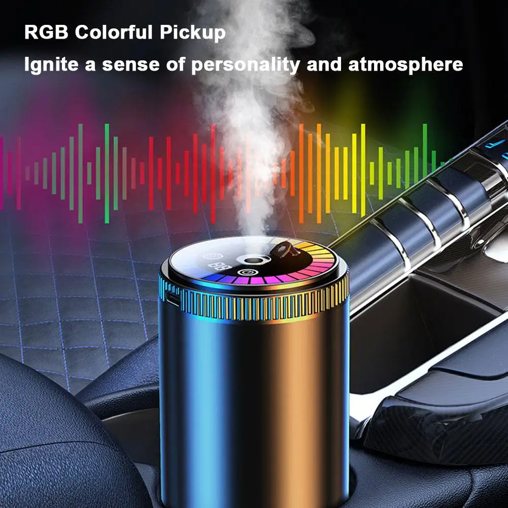 Smart Car Air Freshener Rechargeable Aroma Diffuser 5 Levels of Adjustable Intelligent Diffuser Pickup Light Starry Sky Summit