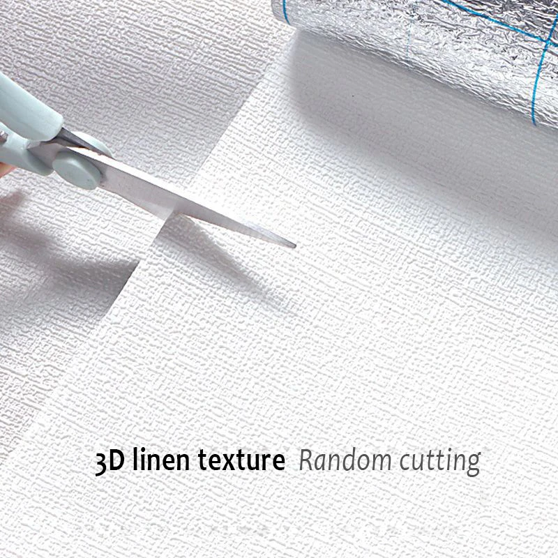 Pegatina de pared 3D de espuma blanca, papel tapiz de espuma XPE autoadhesivo grueso e impermeable para sala de estar, dormitorio, pegatinas