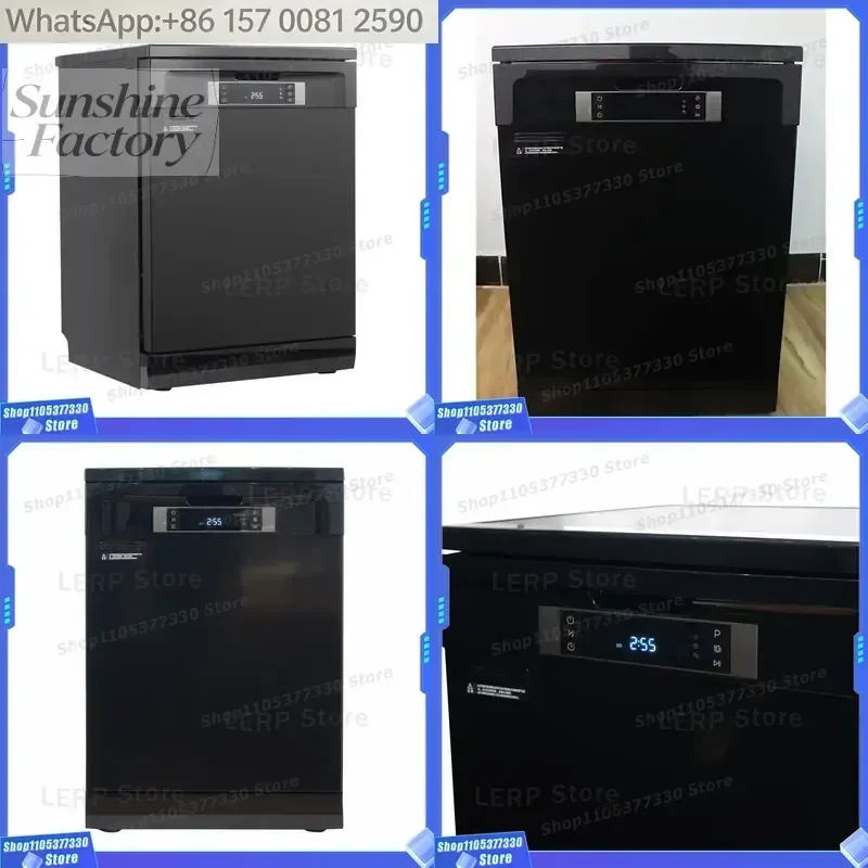 Automatic 60cm Freestanding Dishwasher with 6 Wash Programs Electric Stainless Steel Kitchen Appliance for Home Use