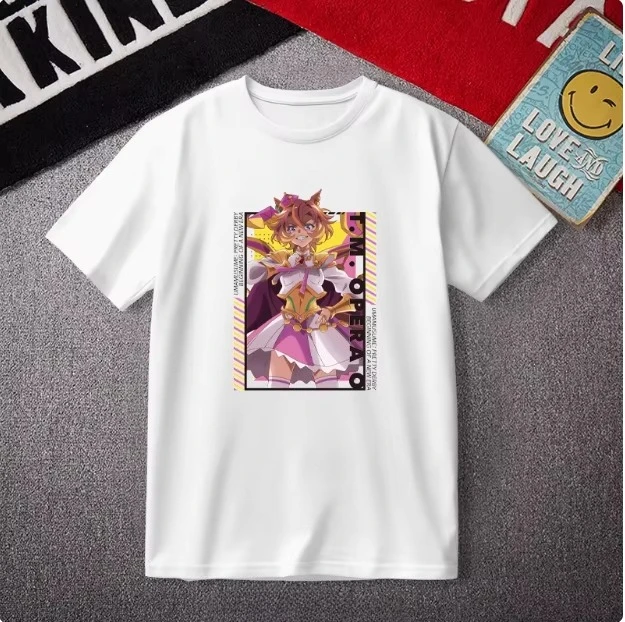 Umamusume Pretty Derby Agnes Tachyon T-Shirt Short Sleeve Summer Cosplay Casual Cotton Fan Gift Retro Streetwear 2026 Hot Sale