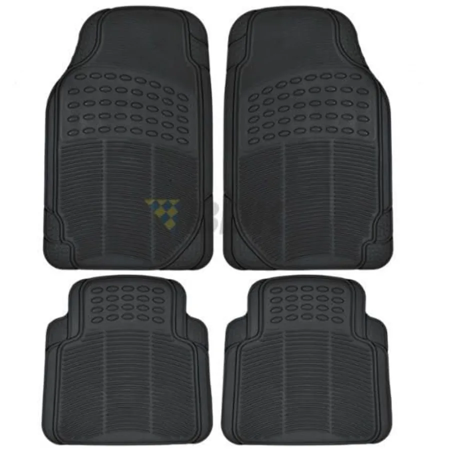 

: Standard Rubber Car Floor Mats - 4 Pieces, Trimmable