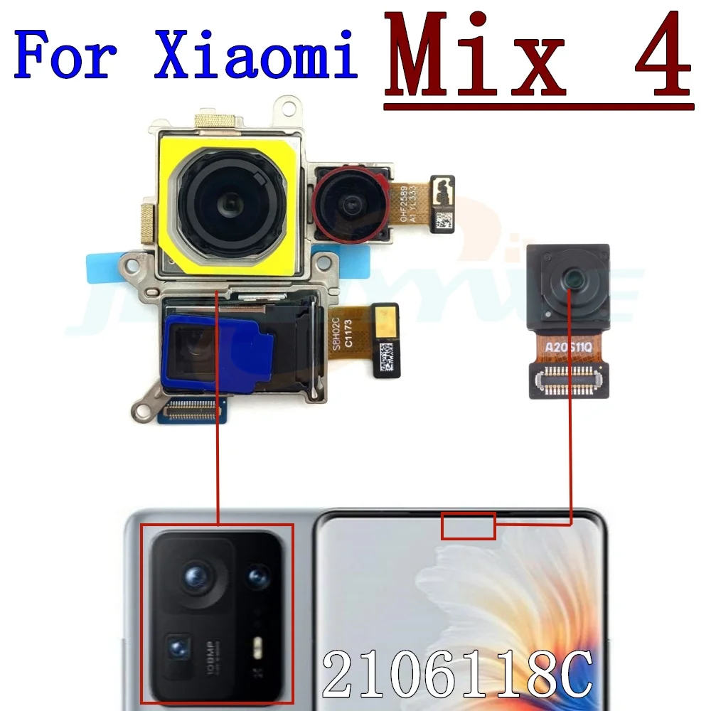 Front Rear Camera For Xiaomi Mi Mix 4 Mix4 Big Main Backside View Wide  Back Camera Phone Flex Cable