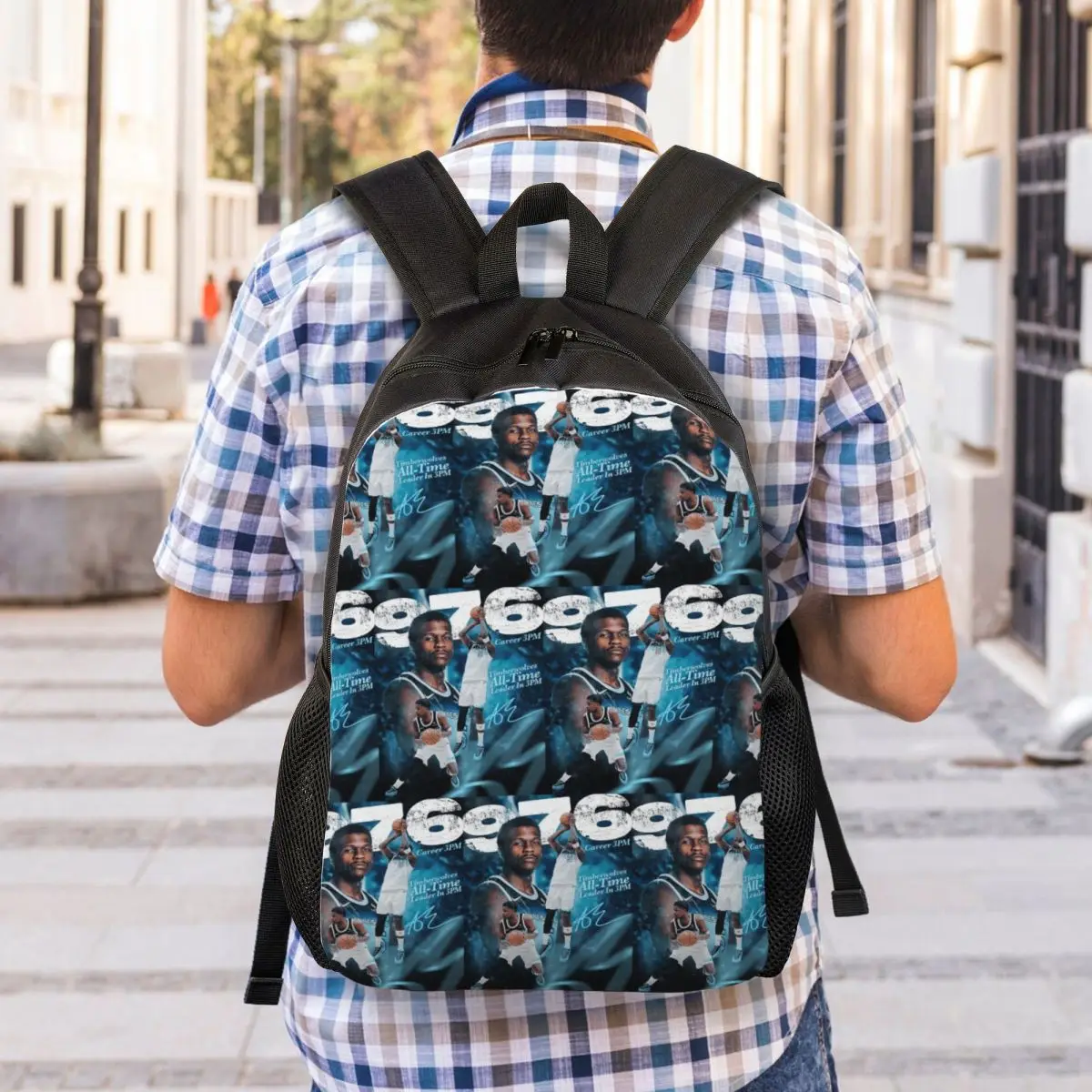Minnesota Timberwolves Ant Keeps Breaking Anthony Edwards Backpack Student Boys Girls BookBag School Bag Laptop Shoulder Bags