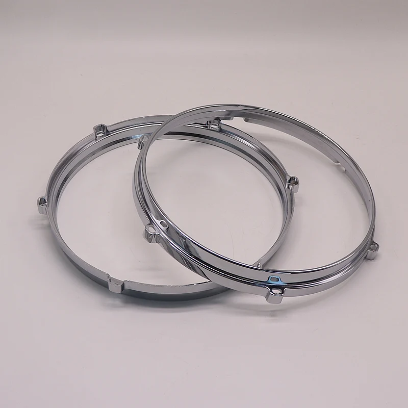 10 Inch 6 Hole Aluminum Alloy Die-cast Snare Drum Rim Drum Hoop One Pair Two Pieces