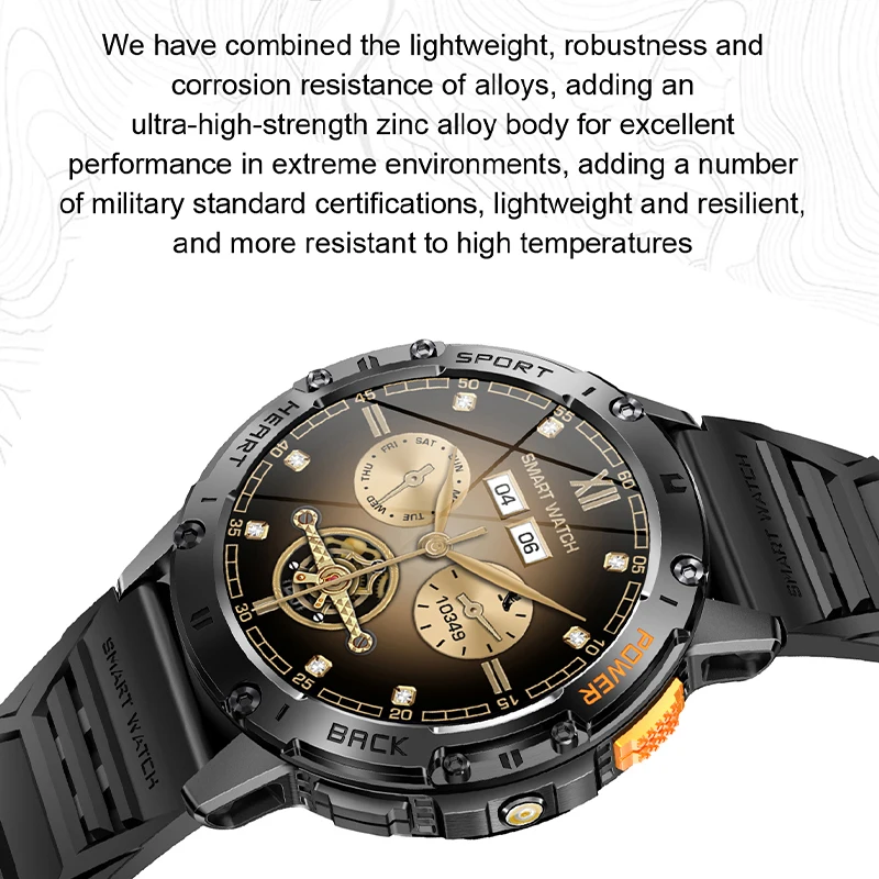 2025 New Men's Smart Watch 5.0 Bluetooth Call 1.43-inch AMOLED HD Screen 466 * 466 Resolution Suitable for Huawei Watches