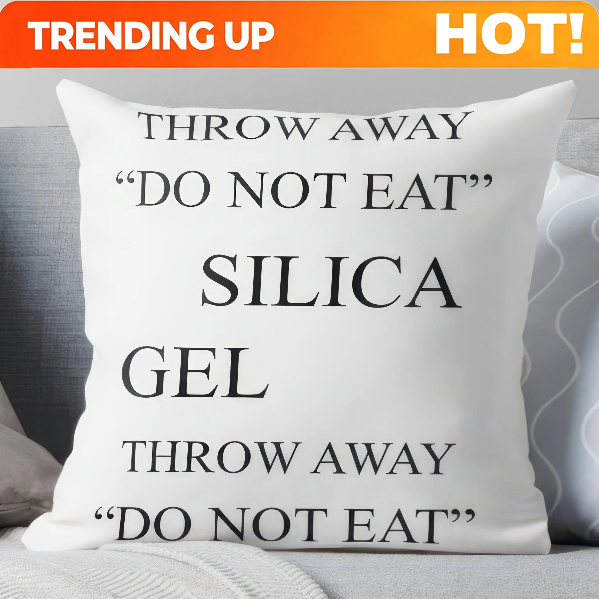 Customize A Wickedsavvy YYTHK 18X18 Inch Double-Sided Pillowcase - Featuring a Vintage Humorous 'Do Not Eat' Print, Soft, with a