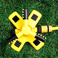 1pc Sprinkler - 360-Degree Automatic Rotating Sprinkler For Nursery Irrigation Three-Prong Sprinklers For Flowers, Gardens .