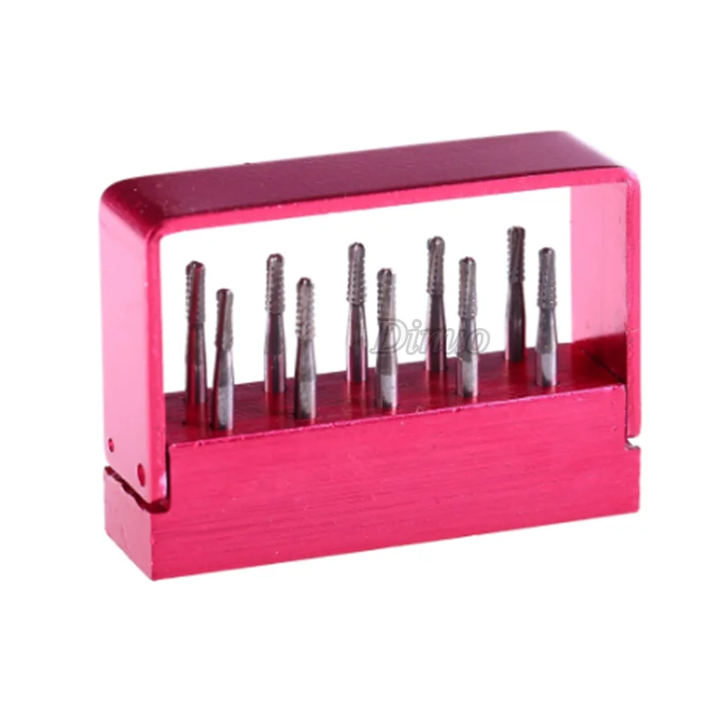 

10pcs/1box Diamond Materiasl Polisher Dental Metal CrownTeeth Polishing Needle Dentist highspeed bur