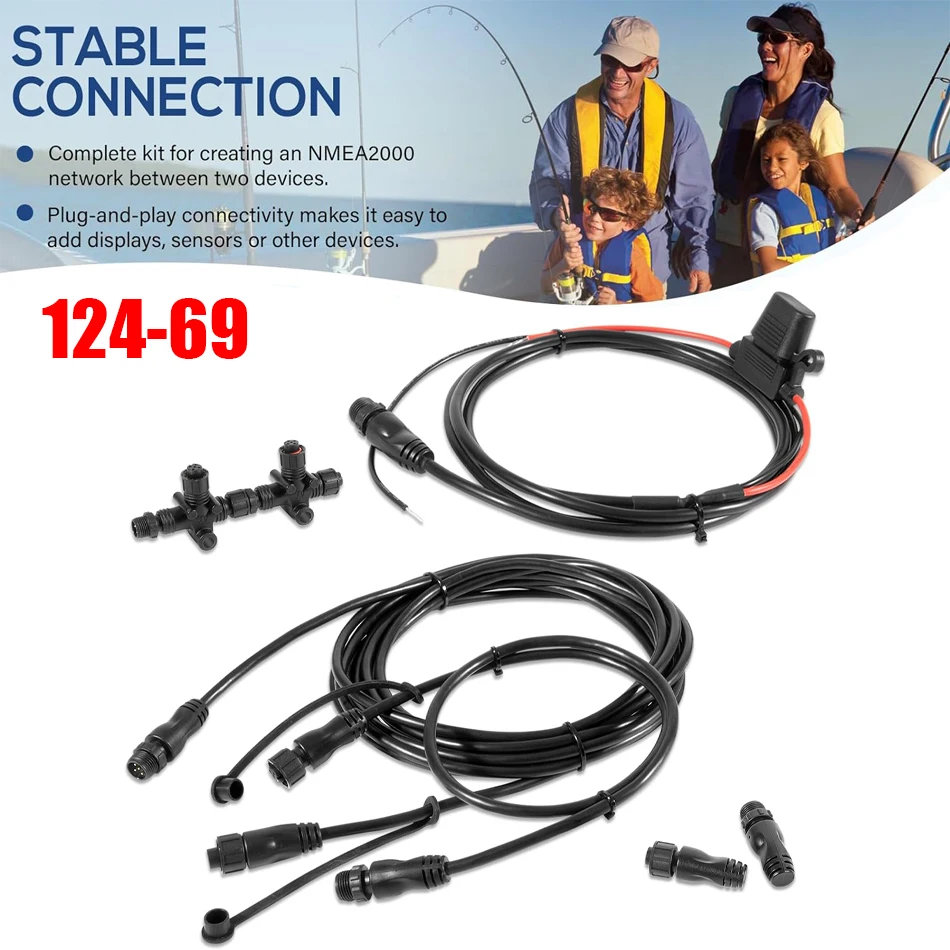 MX 124-69 NMEA Network Starter Kit,NMEA 2000 Node Terminators, NMEA2000 Connection with T Connector Replace OEM 124-69