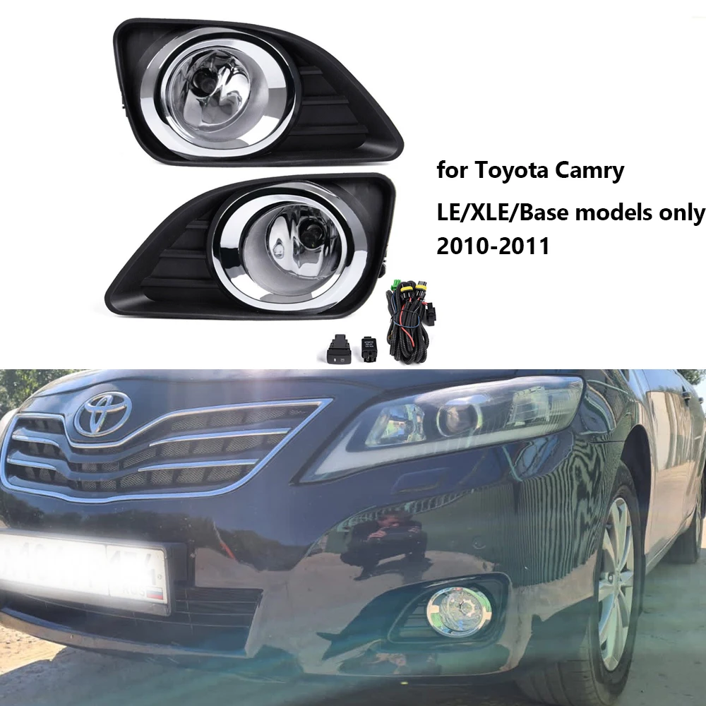 For Toyota ACV 40 Car Front Fog Light Grille Foglamps Cover Trim for Toyota Camry XV40 2010-2011 Facelift for Toyota ACV40