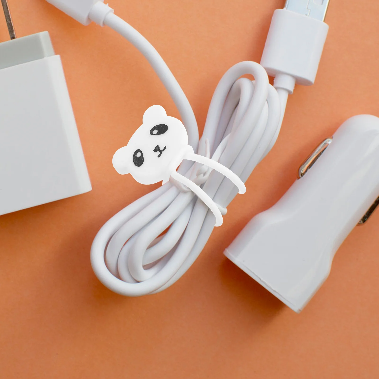

Silicone Mini Earphone Holder Cartoon Animal Shape Cable Organizer Stylish Desk Cable Winder Tiny Size Portable Cord
