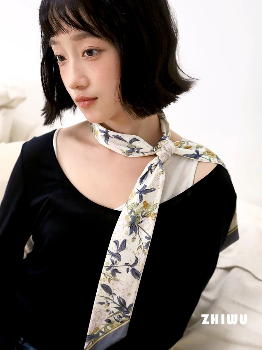lenco-de-seda-com-design-original-para-mulheres-pequeno-e-longo-artistico-faixa-de-cabelo-em-fibra-de-poliester-decorativo-floral-para-primavera-e-verao