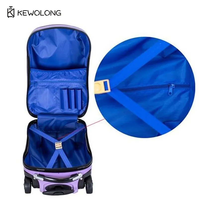 Mala infantil com design de carro de 18 polegadas com 360 °   Rodas, bagagem de mão de desenho animado para meninos para bolsa de viagem infantil