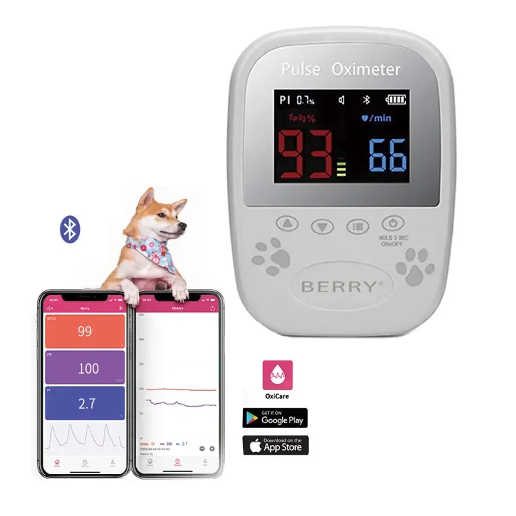 BM1000A-I BERRY Vet Medical Bluetooth Free App Pulse Oximeter Veterinary Accurate and cheap pet medical equipment