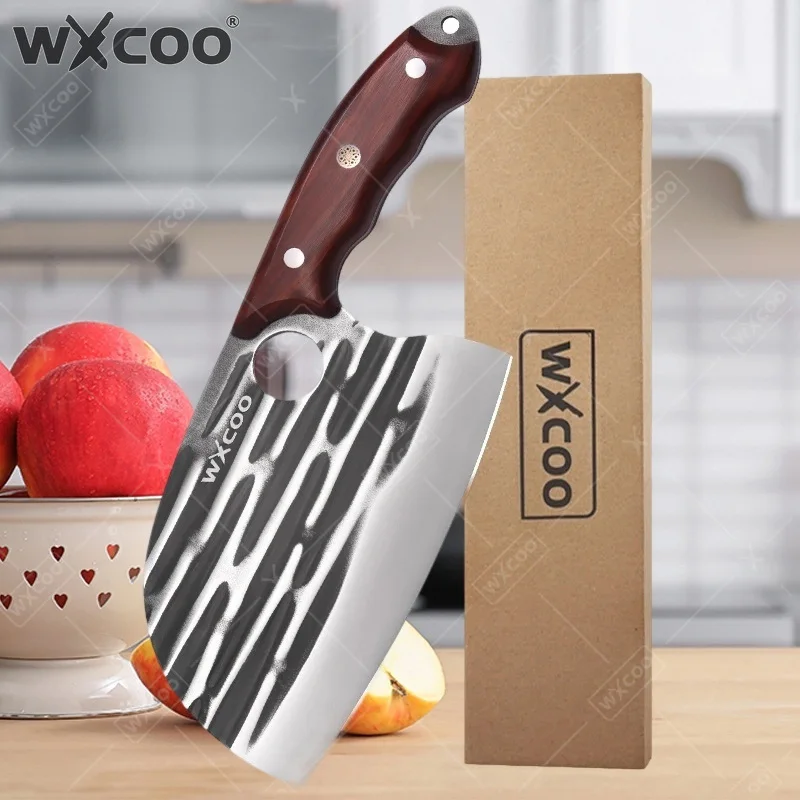 

WXCOO Japanese Kitchen Knives Forged Hammered Cutting Chopper Chef's Knife Stainless Steel Boning Knife Slicing Professional