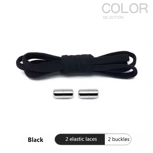 4Pcs/1Pair 100cm Elastic No Tie Shoelaces Metal Lock Shoe Laces For Kids Adult Sneakers Quick Shoelaces Semicircle Shoestrings - Image 17
